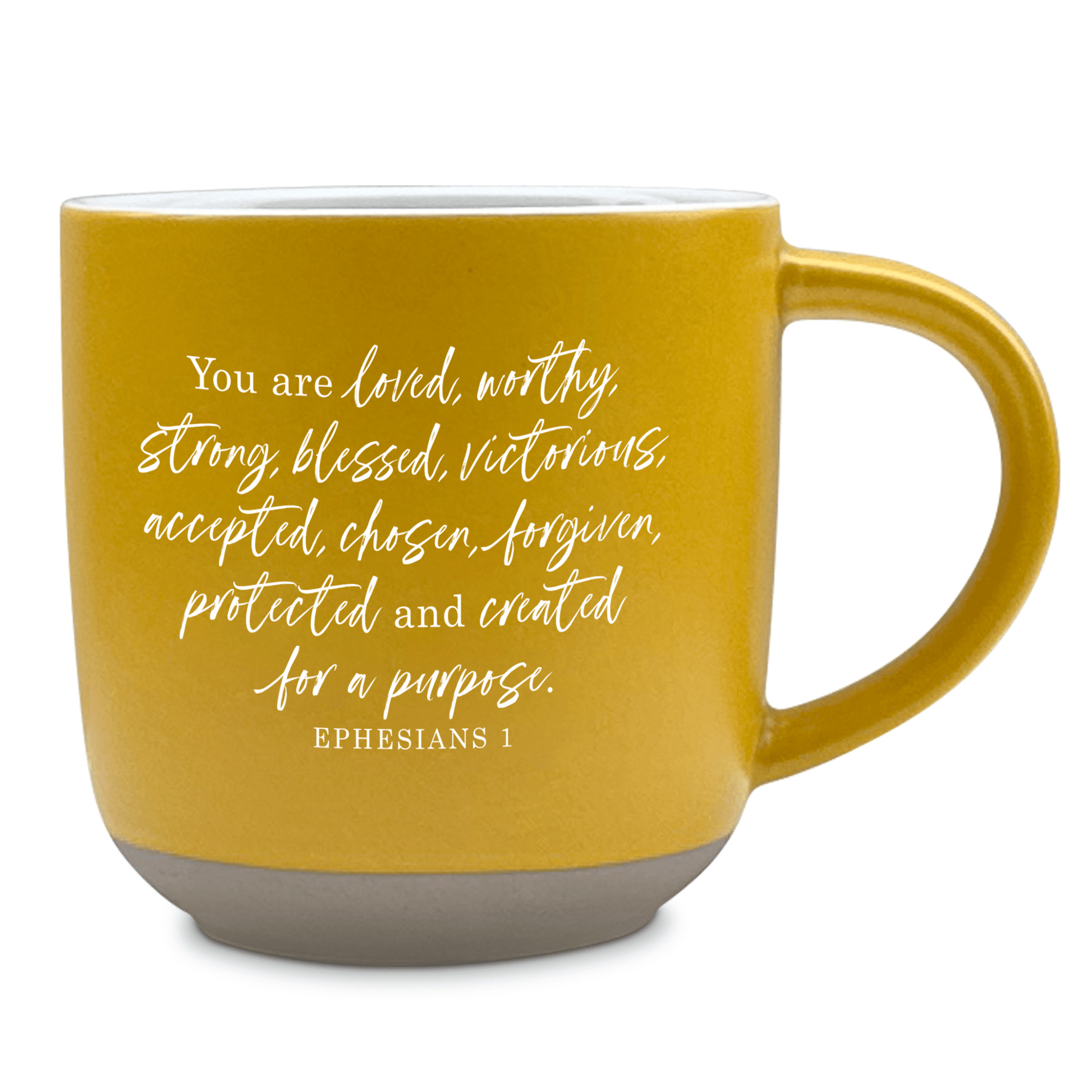 Ephesians 1 Yellow Mug - Affirmation Gift For A Better Life-4