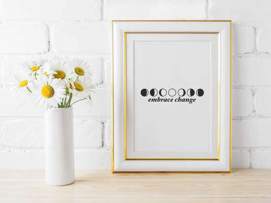 Embrace Change Mental Health Inspirational Wall Decor Quote Print-0