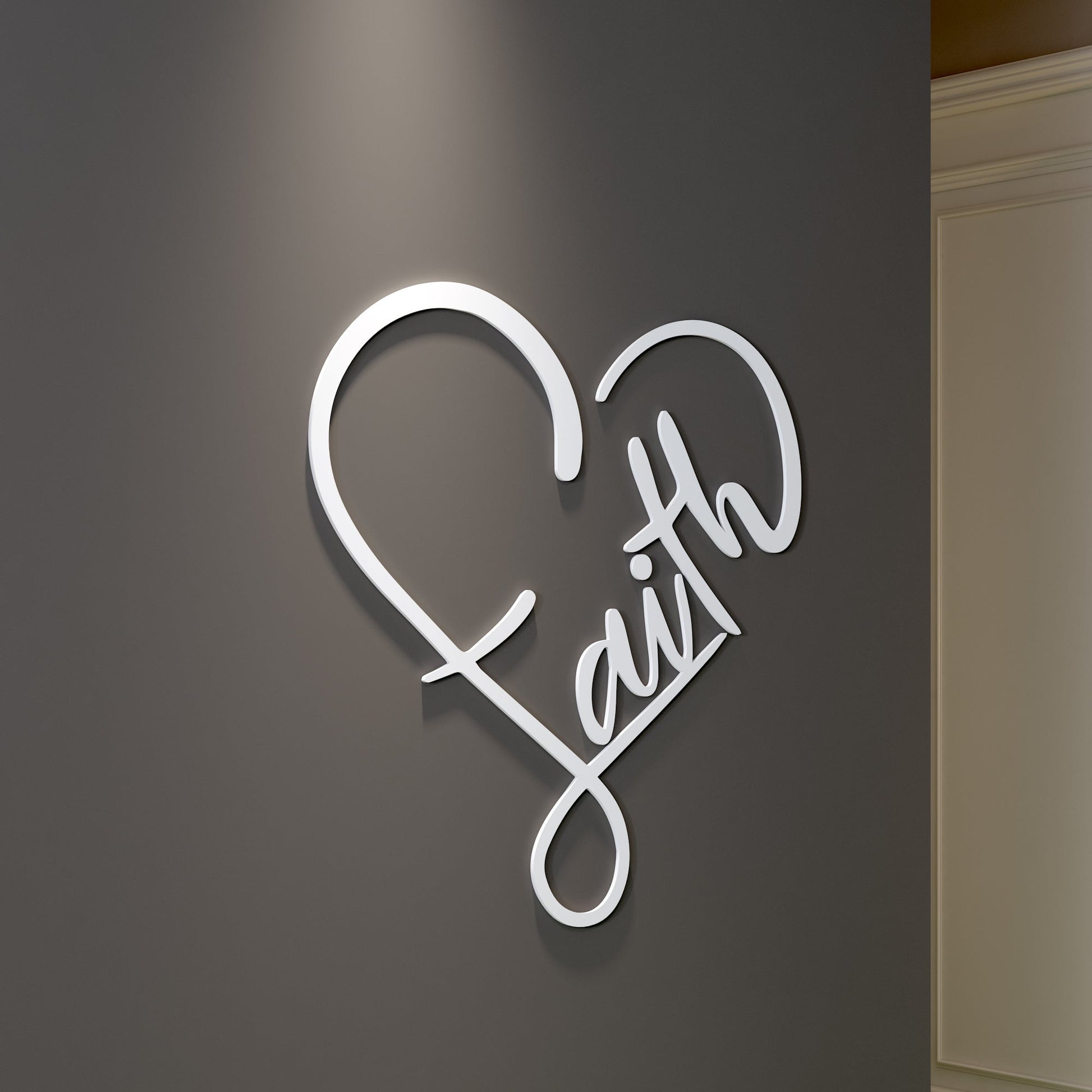 Faith Heart 3D Wall Decor-1
