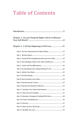 30 Days To Greater Self Love - eBook by Positive Intent-1