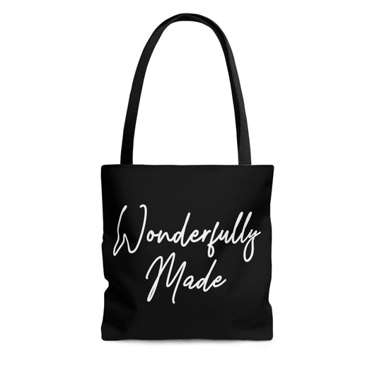 Large Tote Bag - Wonderfully Made - Affirmation Inspiration-0